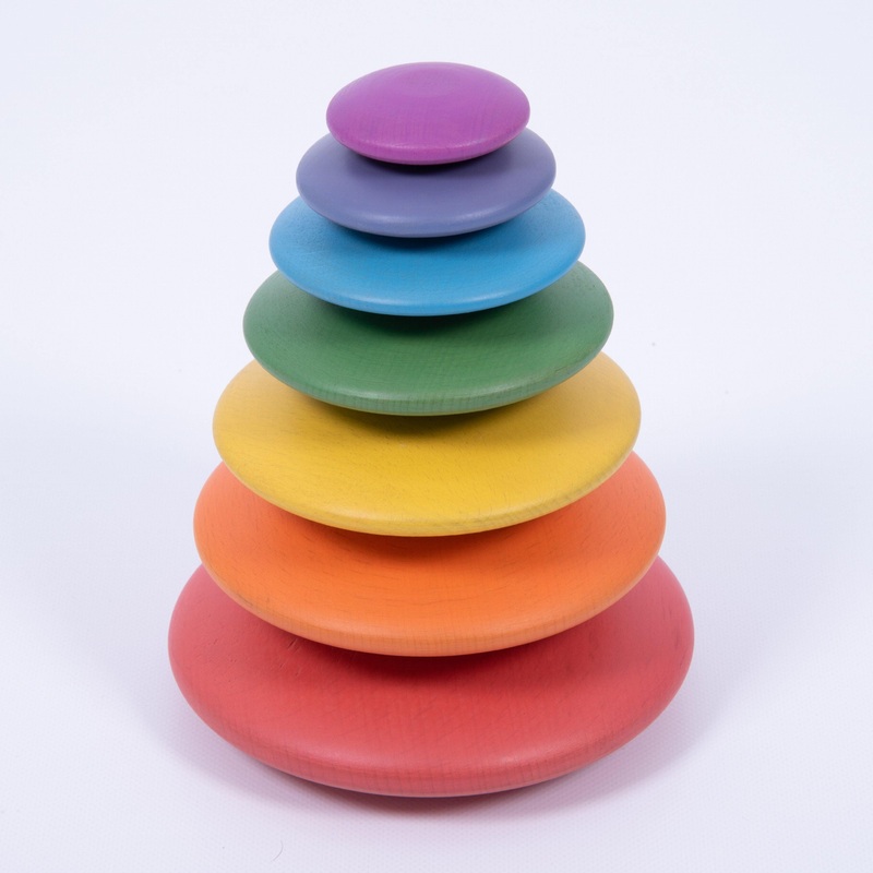 Tickit Rainbow Wooden Buttons - Pk7