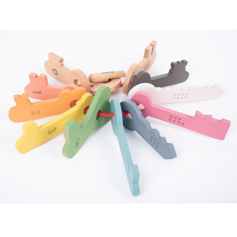 Tickit Rainbow Wooden Keys - Pk11