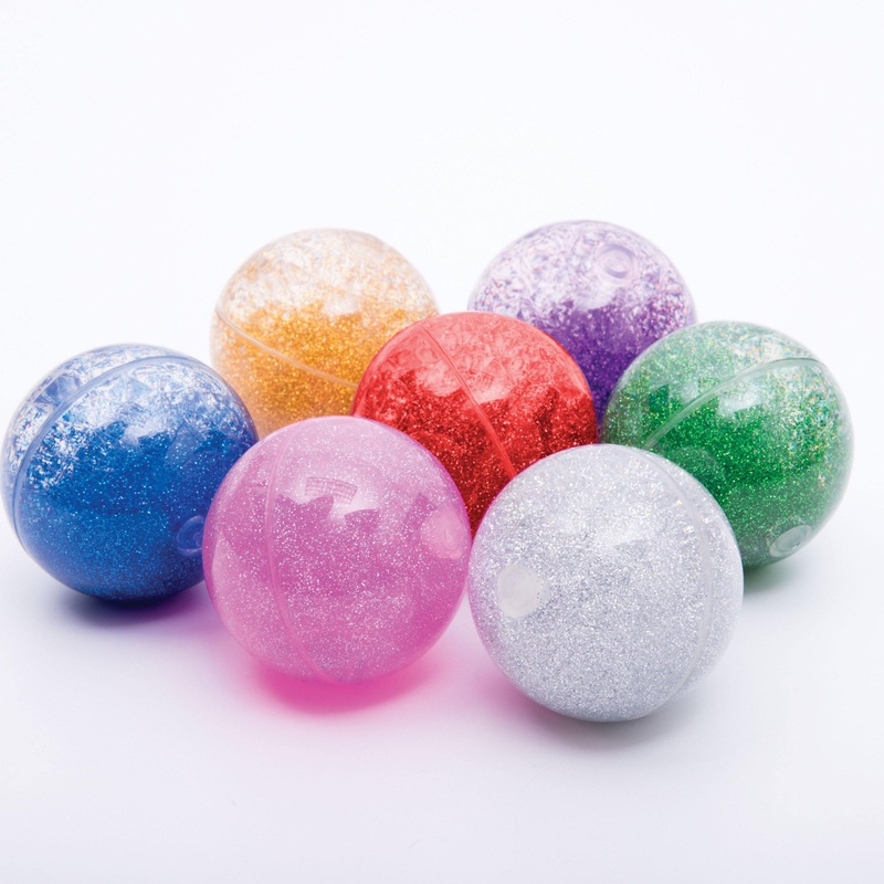 Tickit TickiT Rainbow Glitter Balls Singles and Pk.7