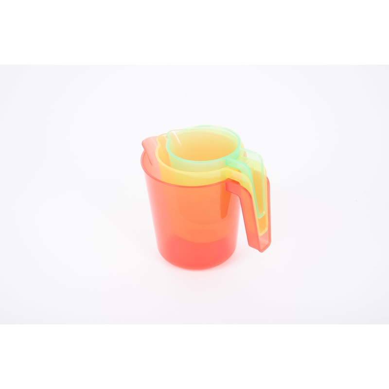 TickiT Translucent Colour Nesting Jugs - Pk3
