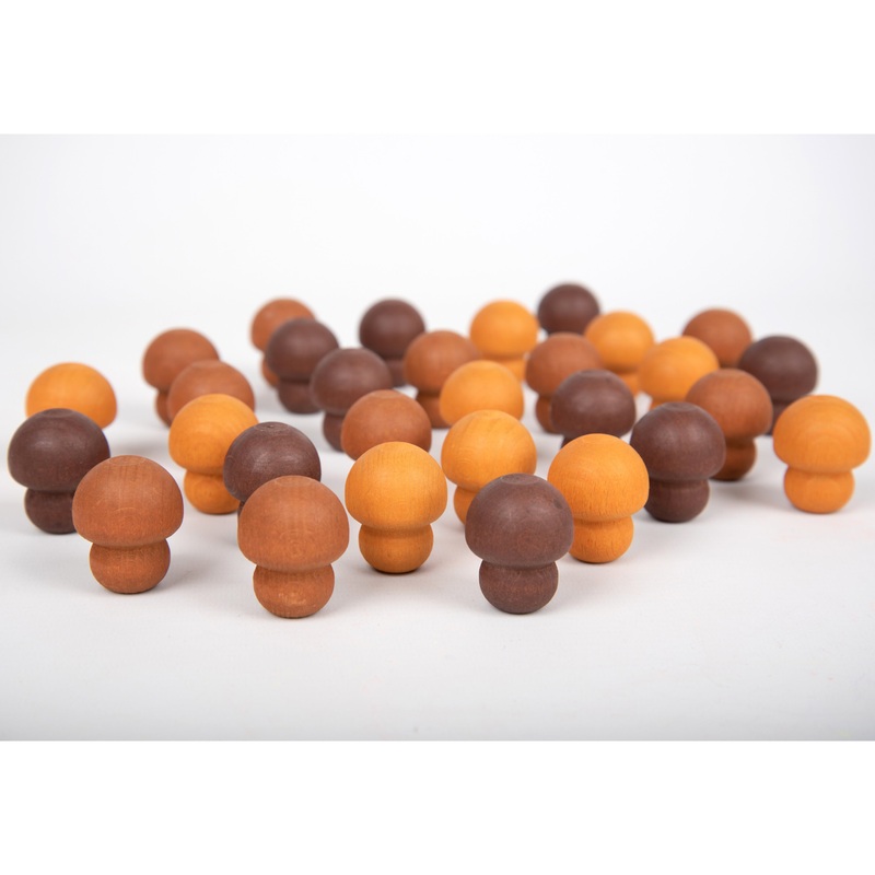 Tickit Wooden Loose Part Treasures Mushrooms  - Pk15