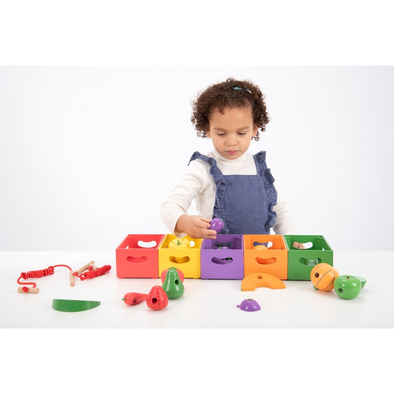 Tickit Wooden Sorting Fruit & Vegetable Crates