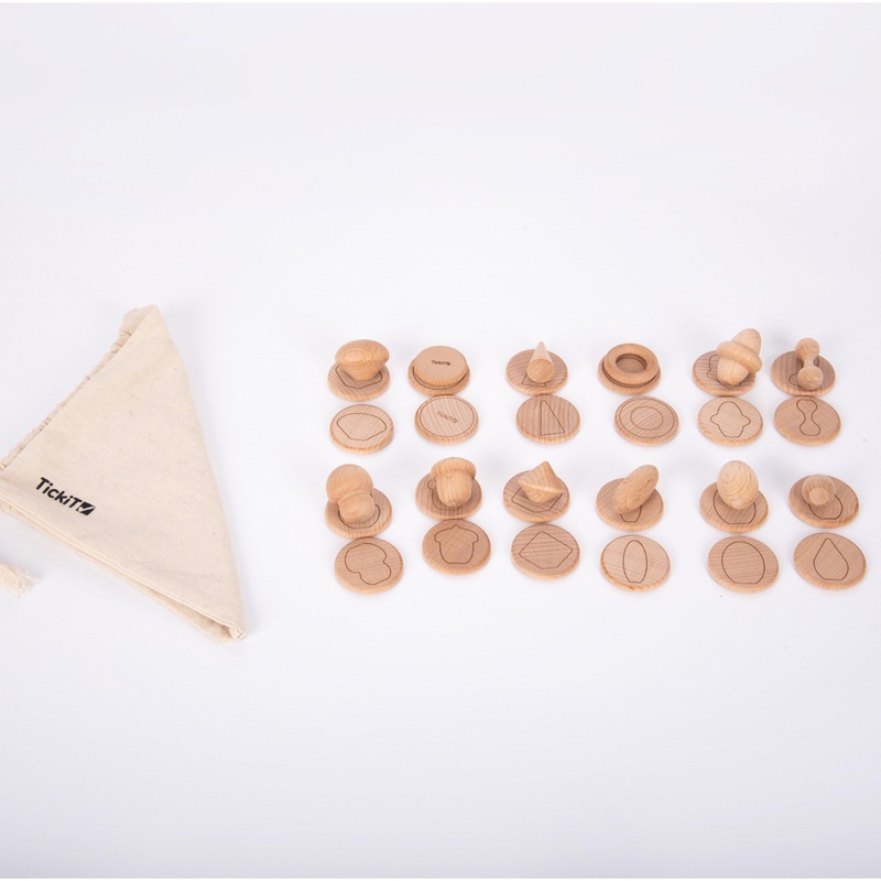 TickiT Wooden Treasures Touch & Match Set