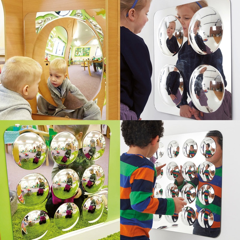 TickiT Large Acrylic Mirror Panels Set Pl 4- FREE POSTAGE