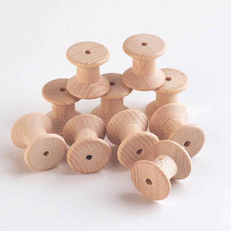 Tickit Loose Parts Beechwood Spools 35mm