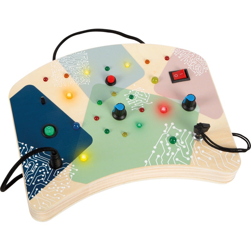 Small Foot Motor Activity Board LED Light and Switches