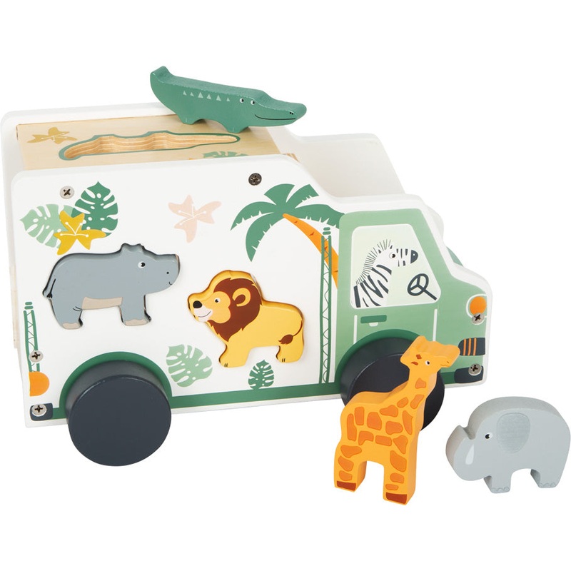 Small Foot Toy Car Shape-Fitting Game Safari