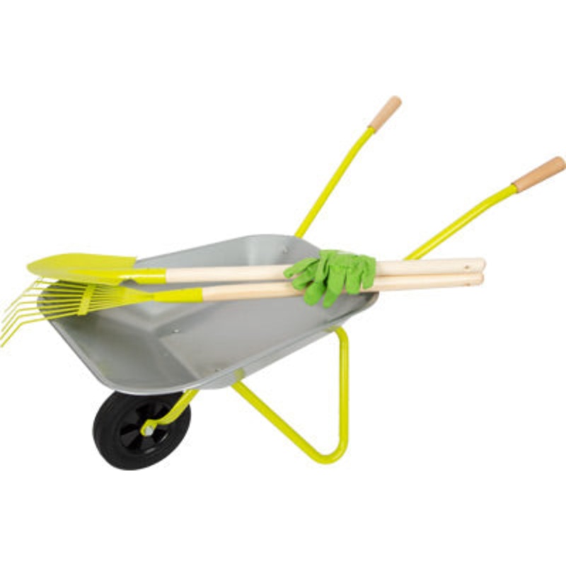 Small Foot Wheelbarrow with Gardening Tools