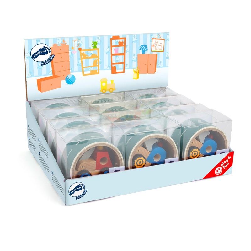Small Foot Wooden Truck with Adhesive Road Tape
