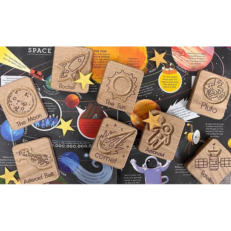 Solar System Sensory Mini Boards Oak - Set of 8