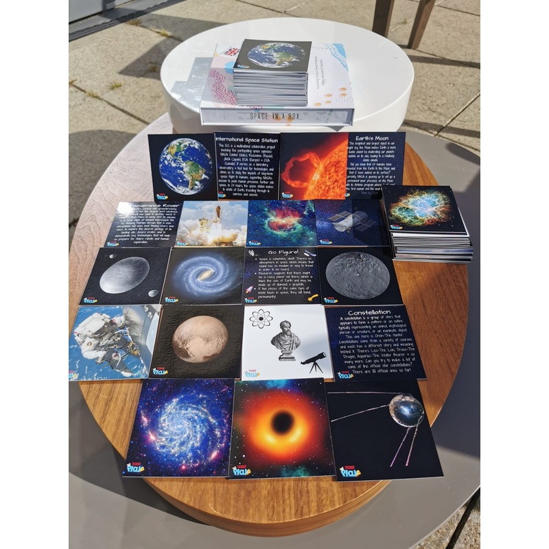 TEDDO PLAY 40 LEARNING CARDS - SPACE IN A BOX ( Lesser know facts edition)