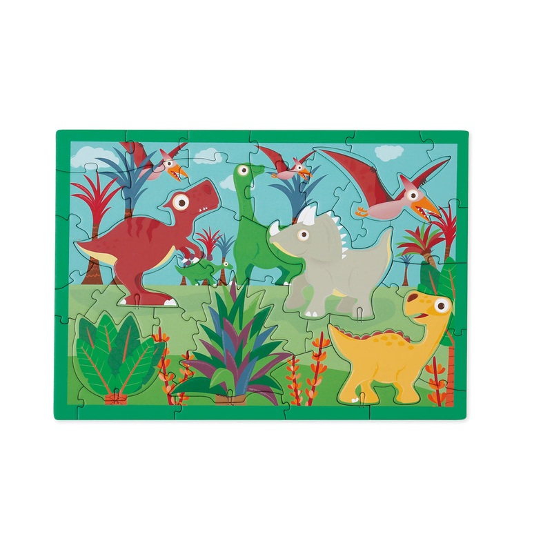 Scratch Play Puzzle (36pcs) 3D DINOSAUR