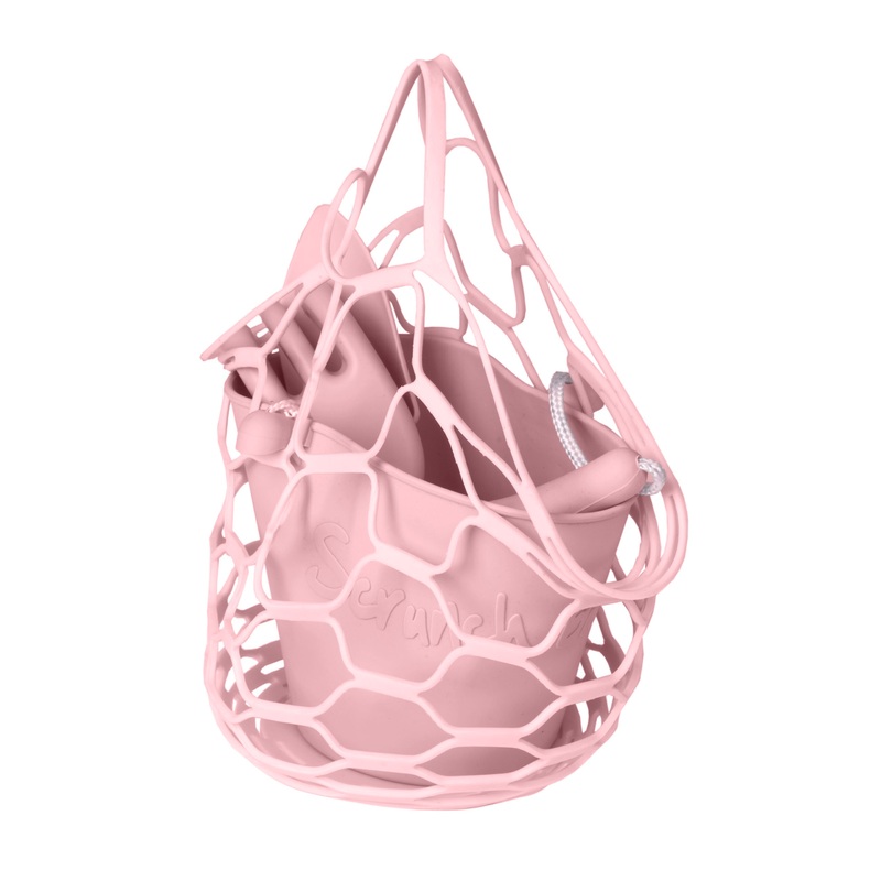 Scrunch Collapsible Bath / Beach Basket - Old Rose