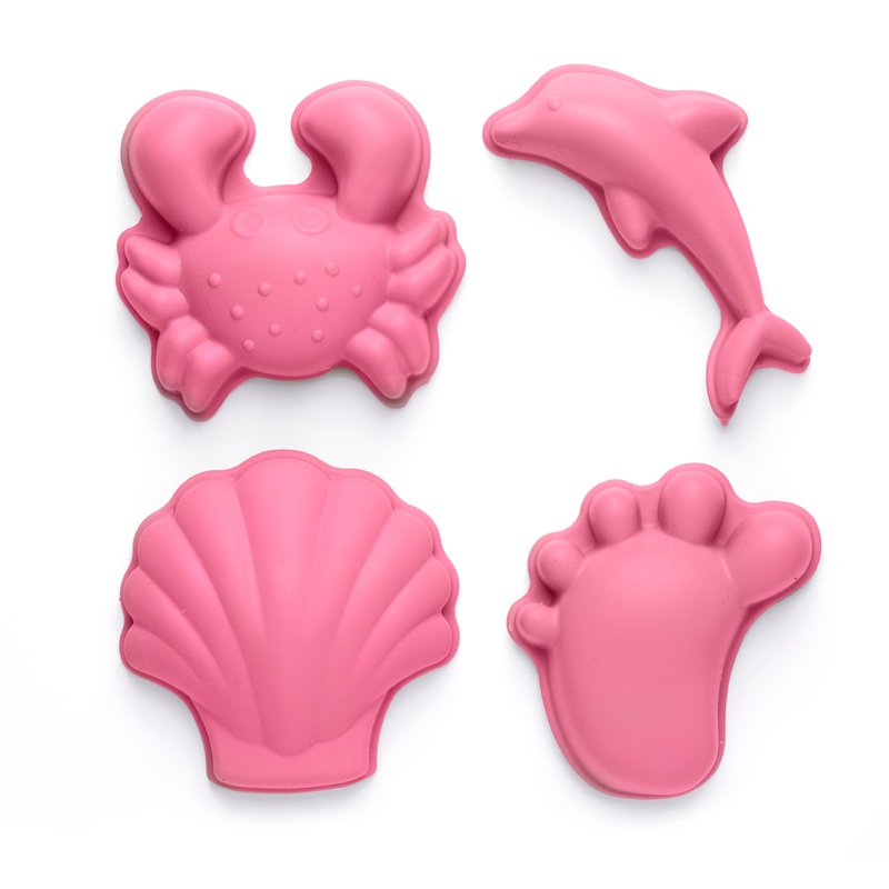Scrunch Sand Moulds Footprint Set - Flamingo Pink