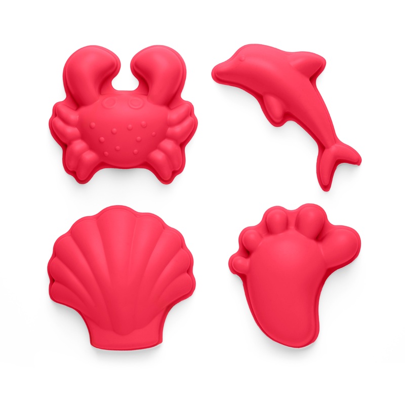 Scrunch Sand Moulds Footprint Set - Strawberry Red
