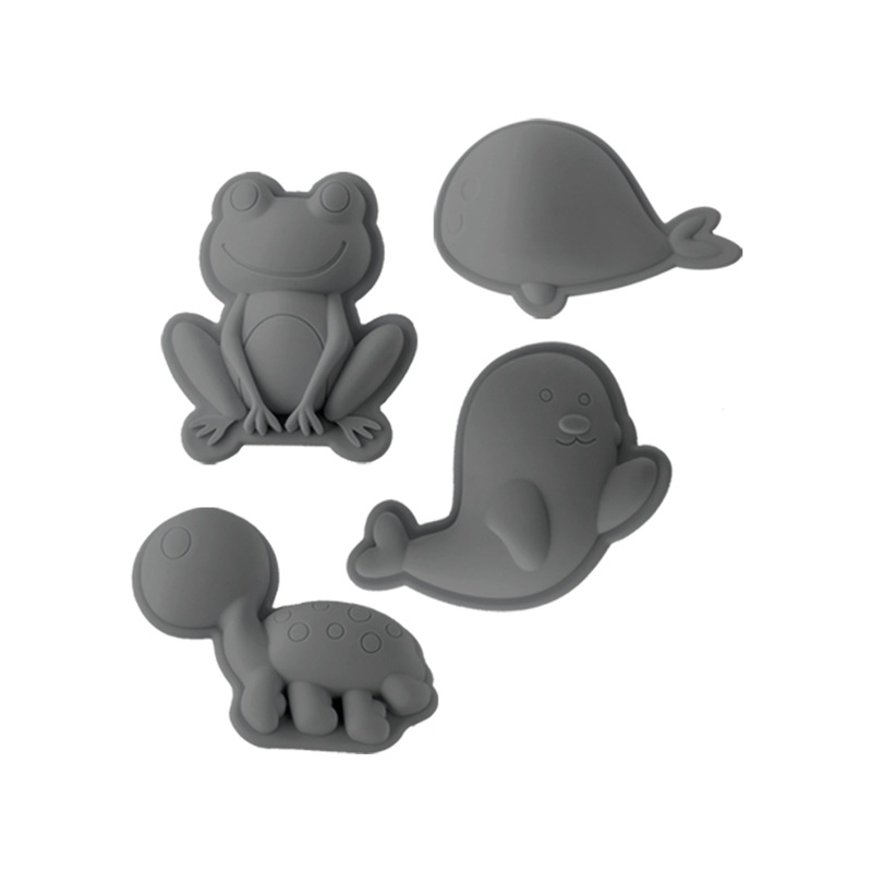 Scrunch Sand Moulds Frog Set - Anthracite Grey