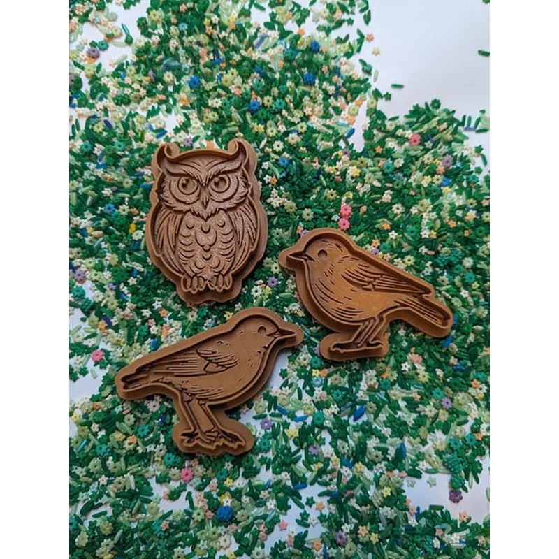 Set of 3 Bird Playdough Cutters