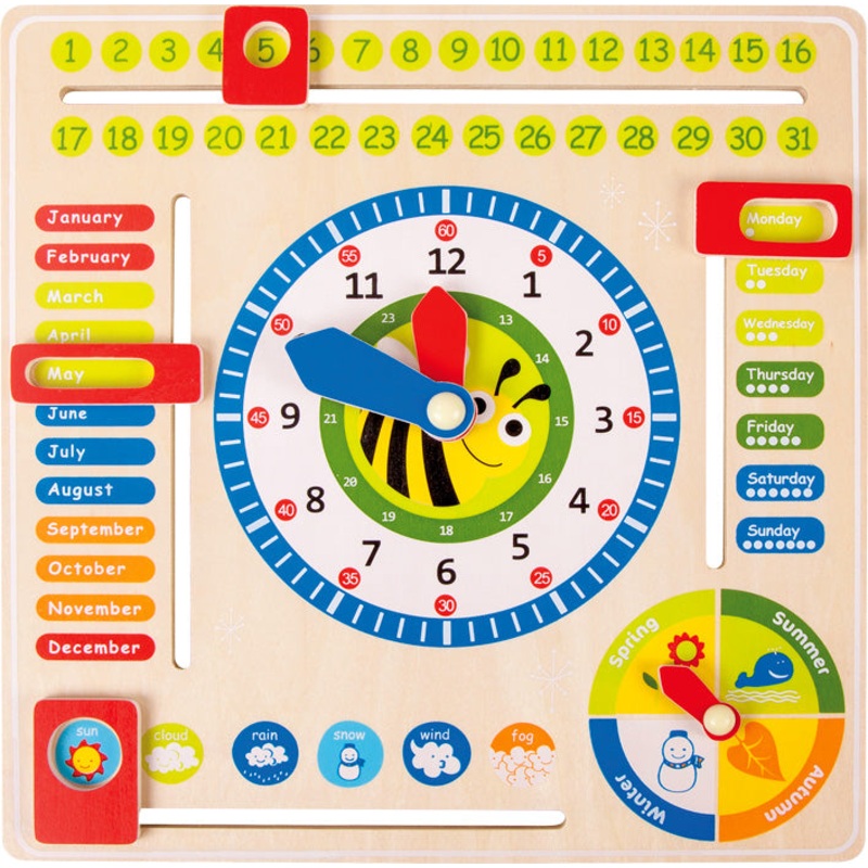 Small Foot Educational Board Date, Time & Season