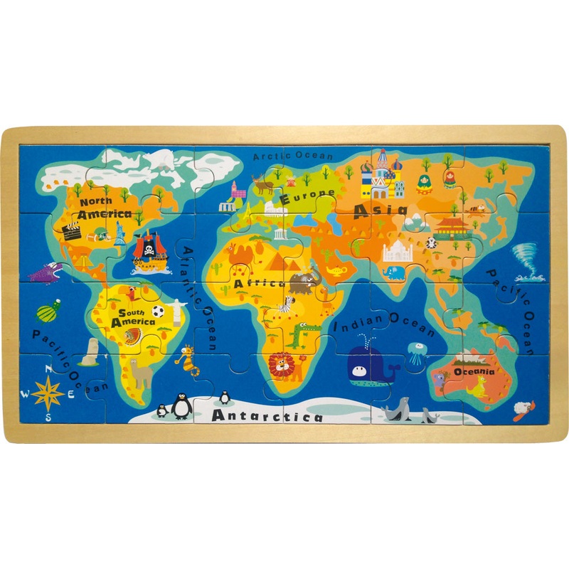 Small Foot Frame Puzzle World Map
