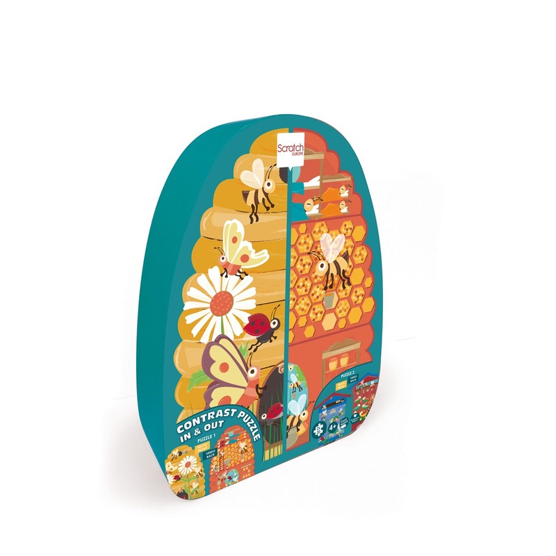 Scratch 2 Sided Puzzle x 2 20pcs  BEE in & out