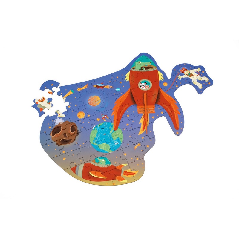 Scratch Contour Puzzle 60pcs  Space