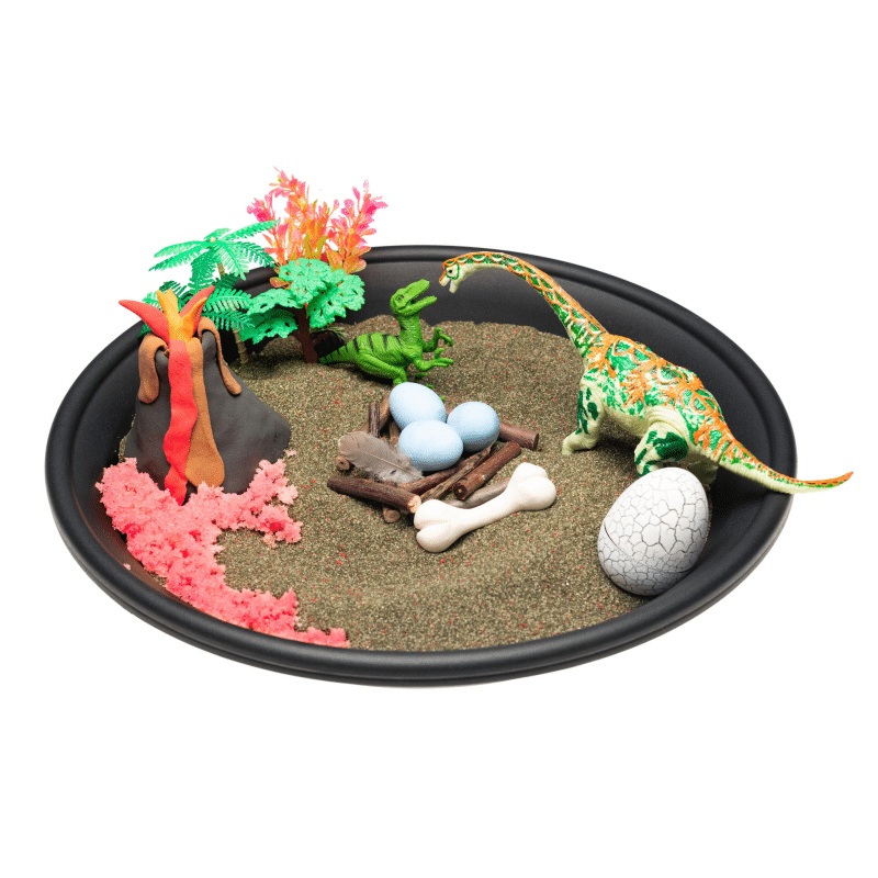 Rainbow Eco Play Dinosaur  Small World Play Multicoloured Sand 1kg