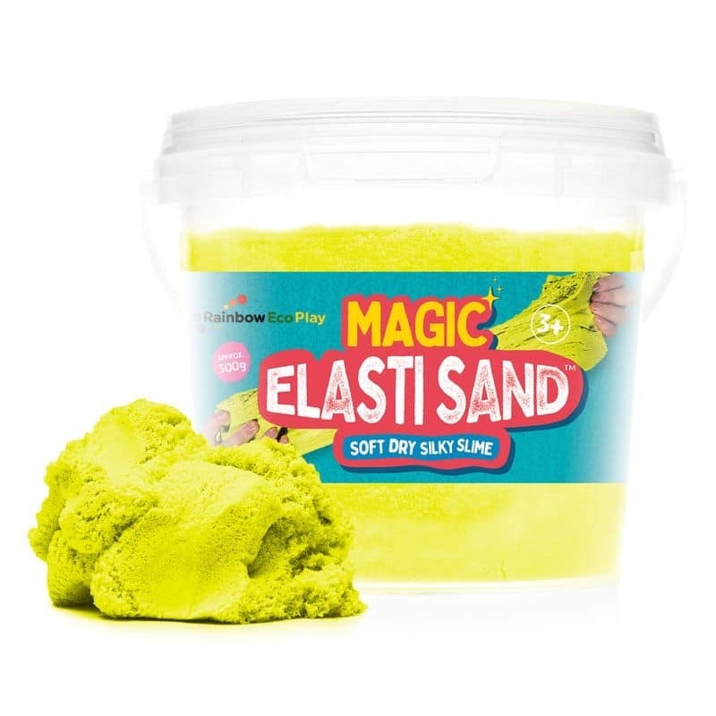 Rainbow Eco Play Magic Elasti Sand Yellow - 300g