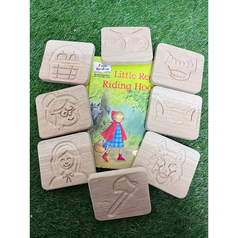 Red Riding Sensory Mini Boards Oak - Set of 8