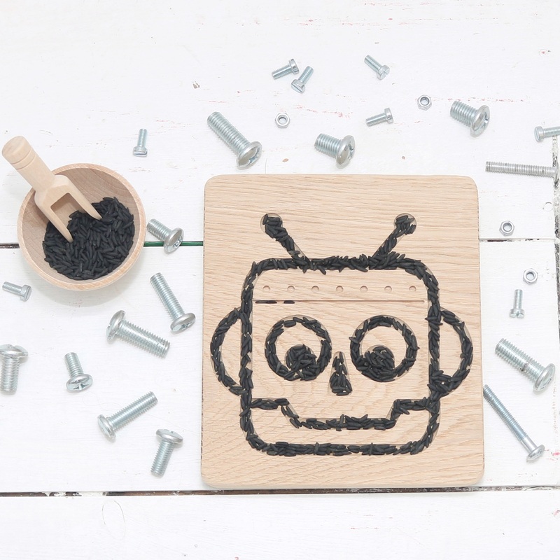 Robot Pine / Oak Sensory Board *EXCLUSIVE DESIGN*