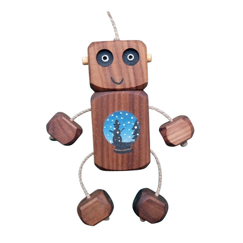 Rudi & Bear Snow Globe Ned - Walnut