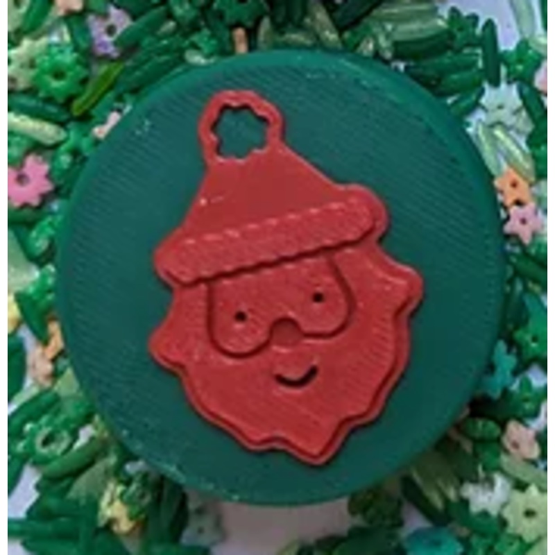 Santa Playdough Puck Stamper