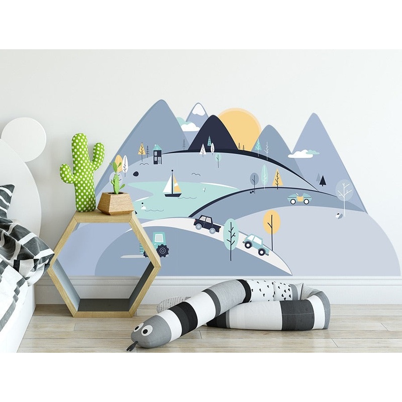 Pastelowelove Blue Mountains Wall Stickers