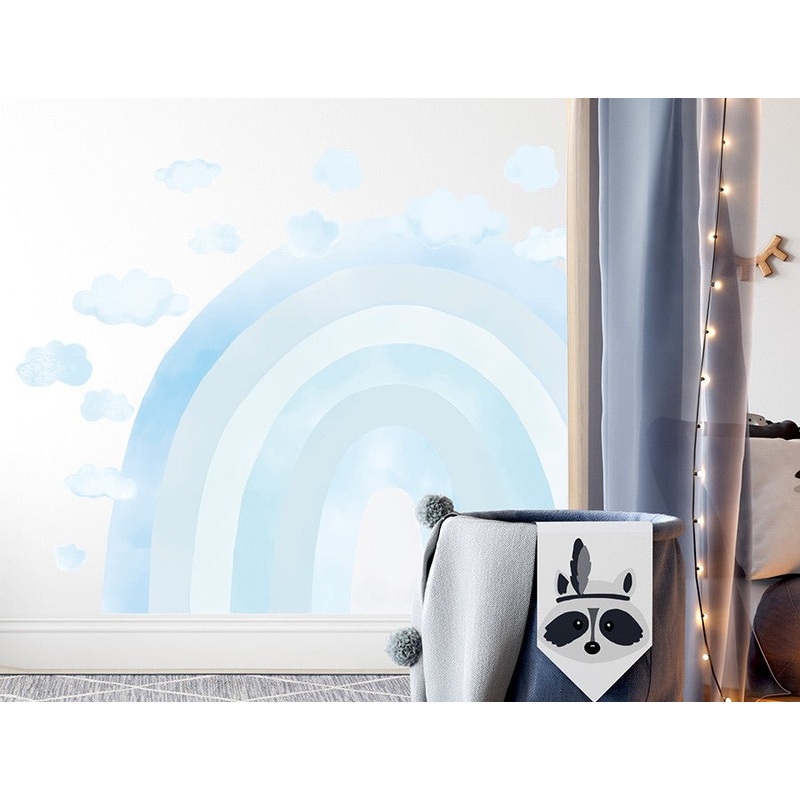 Pastelowelove Blue Rainbow Wall Stickers