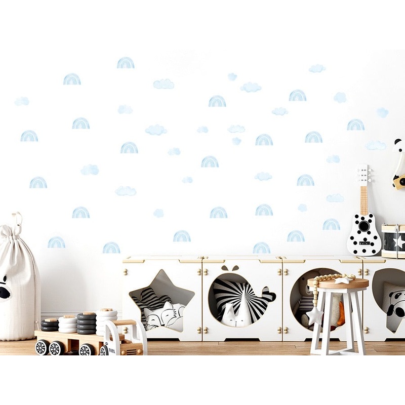 Pastelowelove Mini Blue Rainbow Wall Stickers