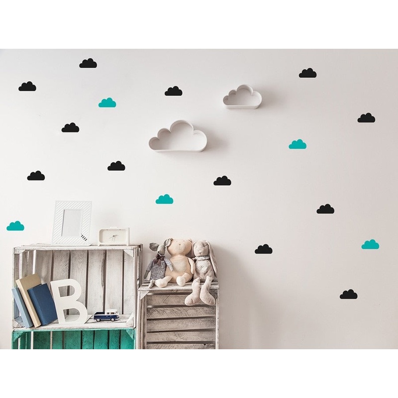 Pastelowelove Small Cloud Wall Stickers - 4 Colours