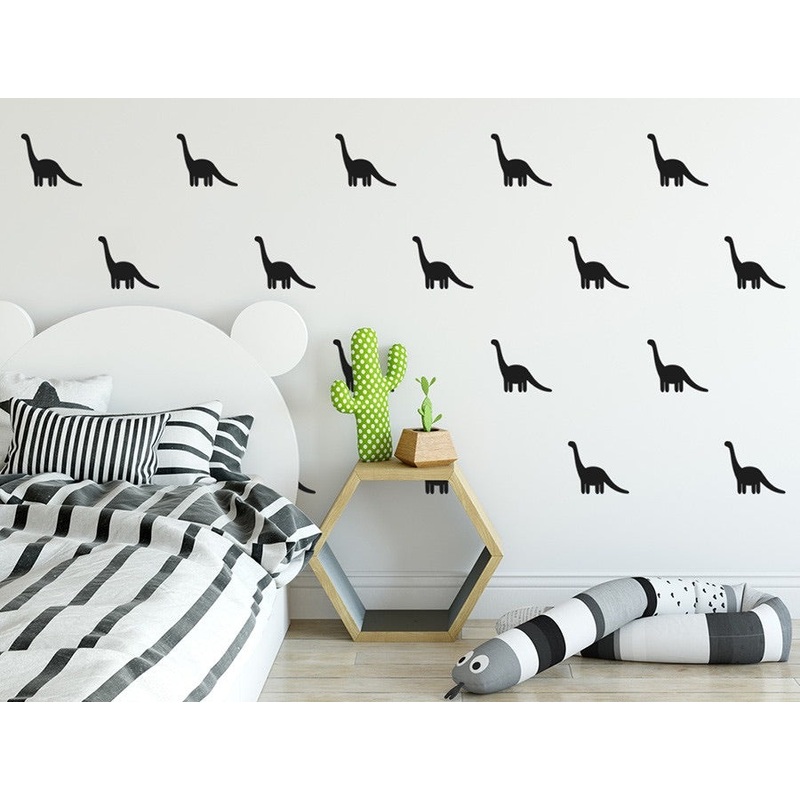 Pastelowelove Small Dino Wall Stickers - Black