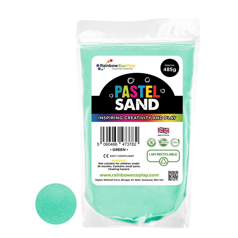 Rainbow Eco Play Coloured Sand Pastel Green