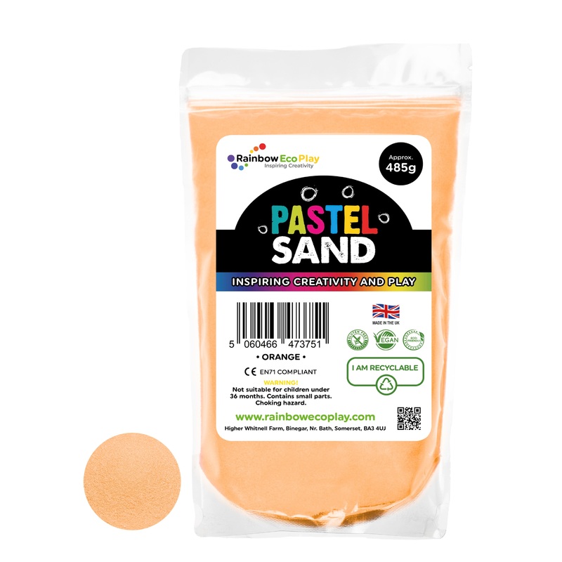 Rainbow Eco Play Coloured Sand Pastel Orange