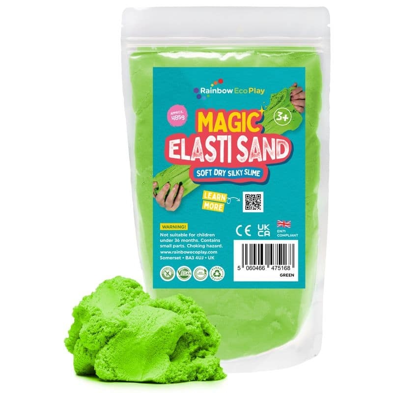 Rainbow Eco Play  Magic Elasti Sand Green  485g