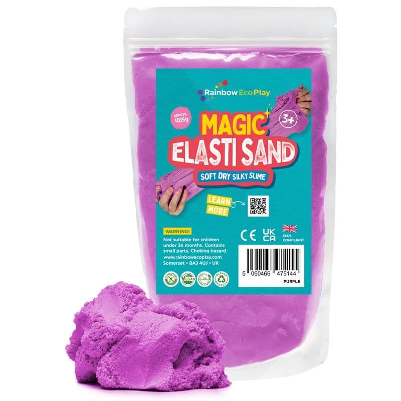 Rainbow Eco Play  Magic Elasti Sand Purple  485g