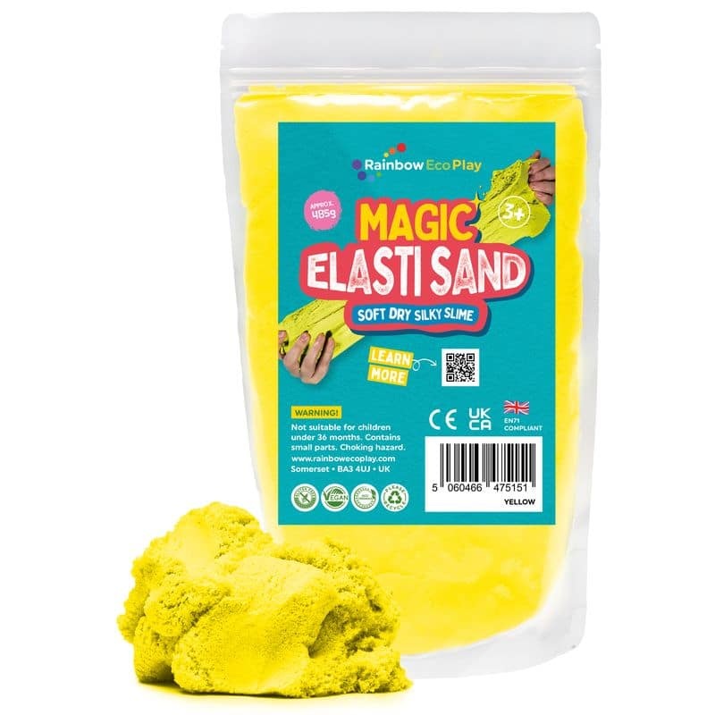 Rainbow Eco Play  Magic Elasti Sand Yellow  485g