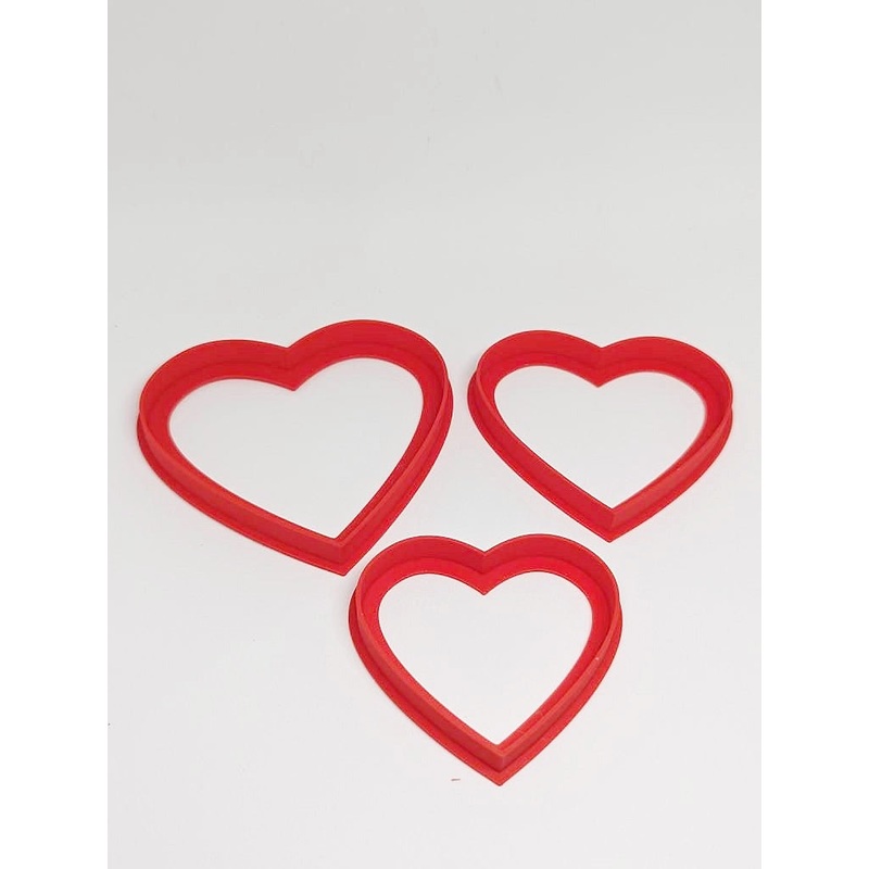 3 Hearts Dough Cutter Set