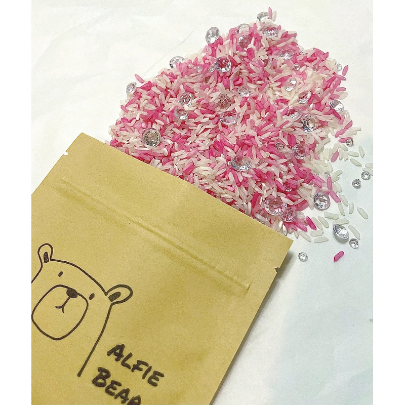 Alfie Bear Barbie Inspired Sparkle Sensory Rice- 250g