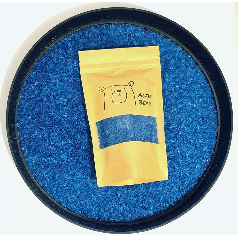 Alfie Bear Blue Sensory Rice- 250g