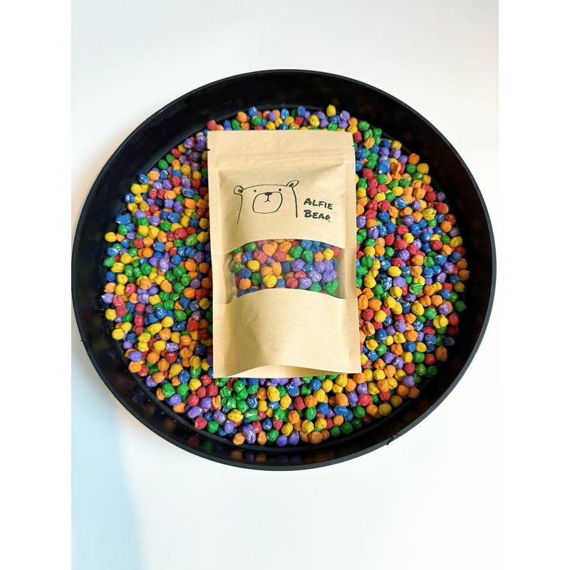 Alfie Bear Rainbow Sensory Peas- 250g