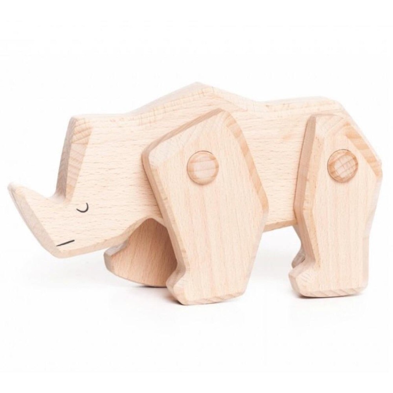 Bajo Tobe Rhino Wooden Figure