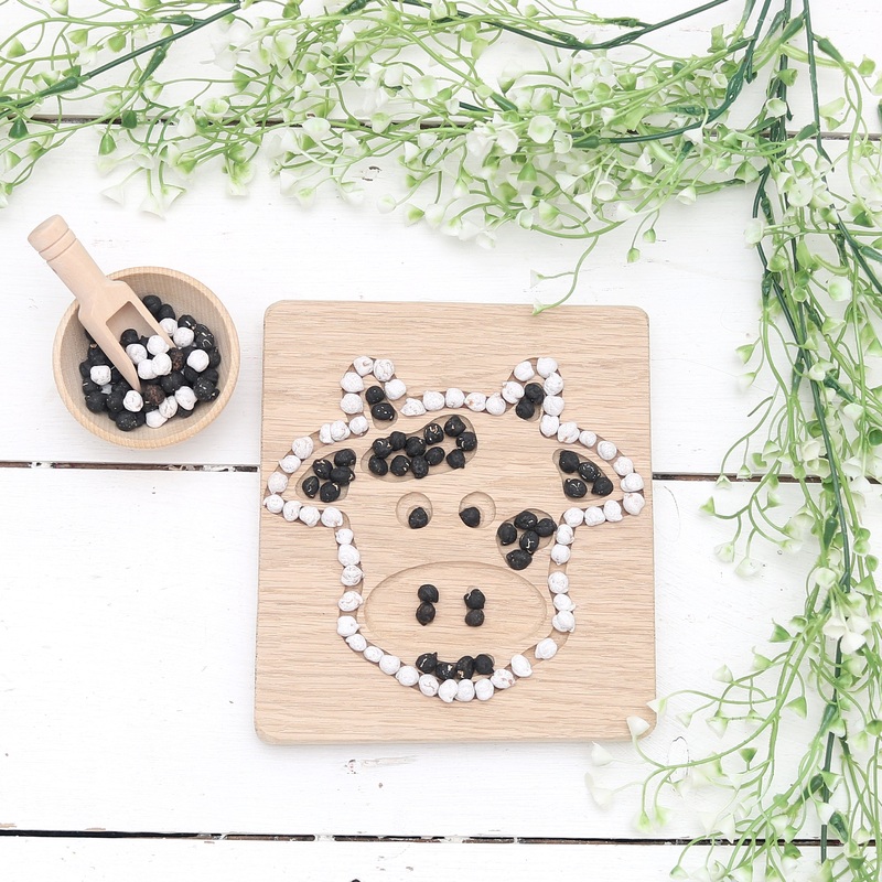 *EXCLUSIVE DESIGN* Farm Cow Oak Sensory Board plus Bundle Option