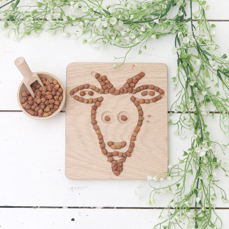 *EXCLUSIVE DESIGN* Farm Goat Oak Sensory Board