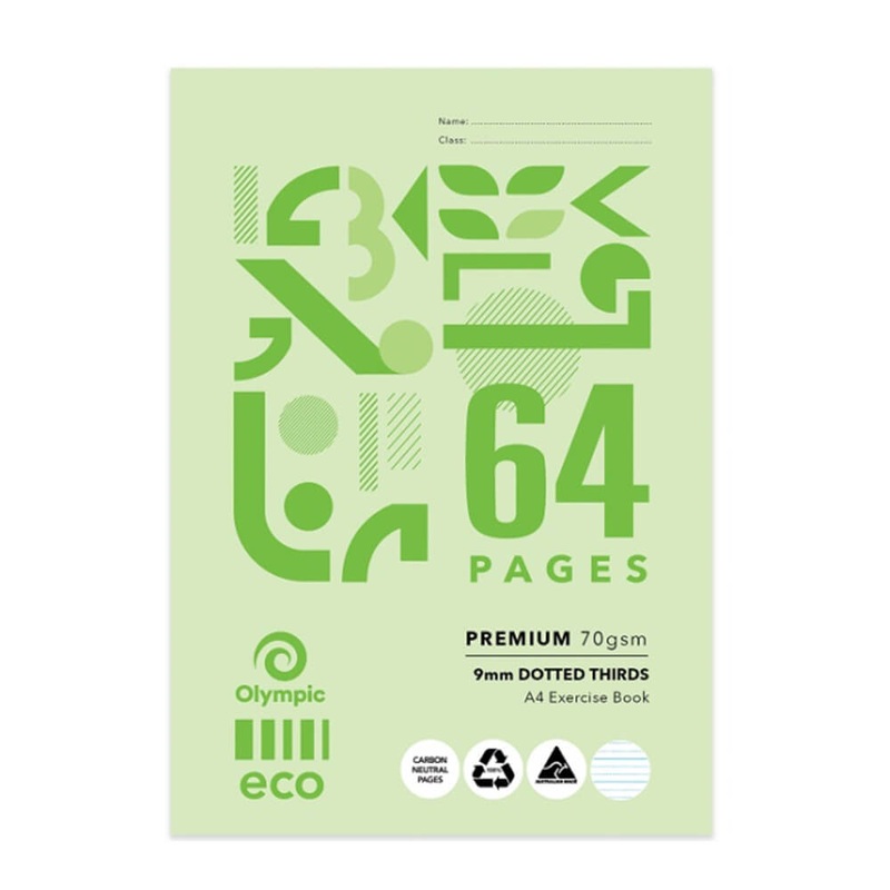 A4 Eco-recycl 9 mm Timed Timed 64 pages Exercice 10pk