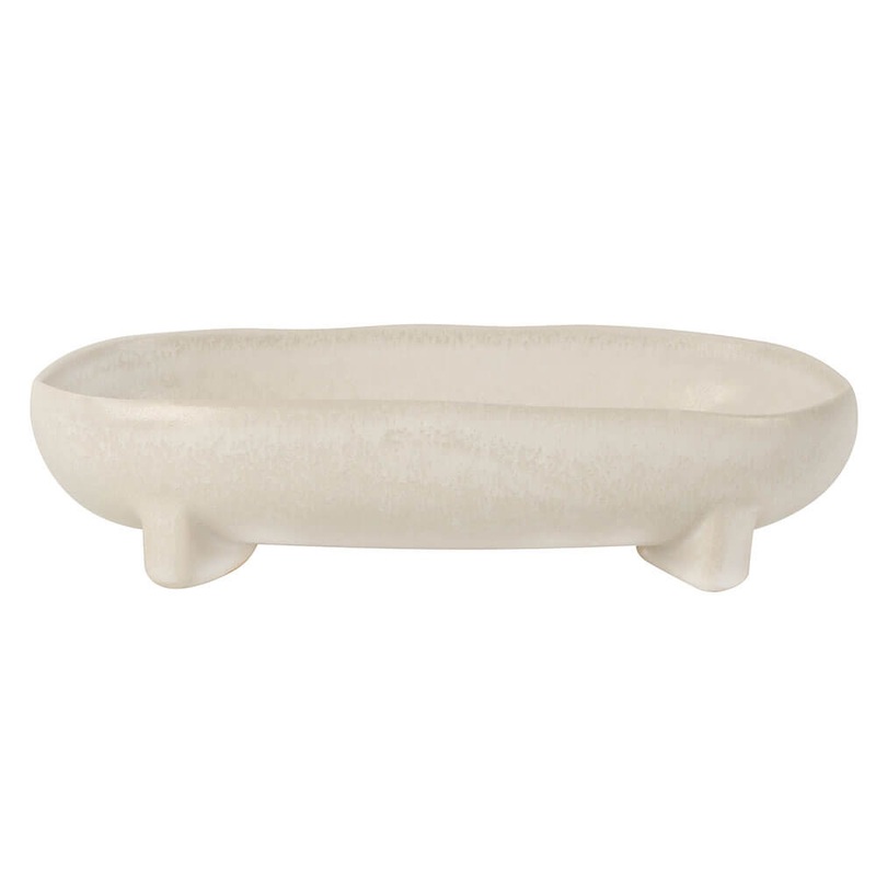 Bol en cramique Yaritza avec pieds (24x14x6cm)